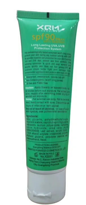 XQM SUN CREAM spf 90 PA+ ANTI AGEING.